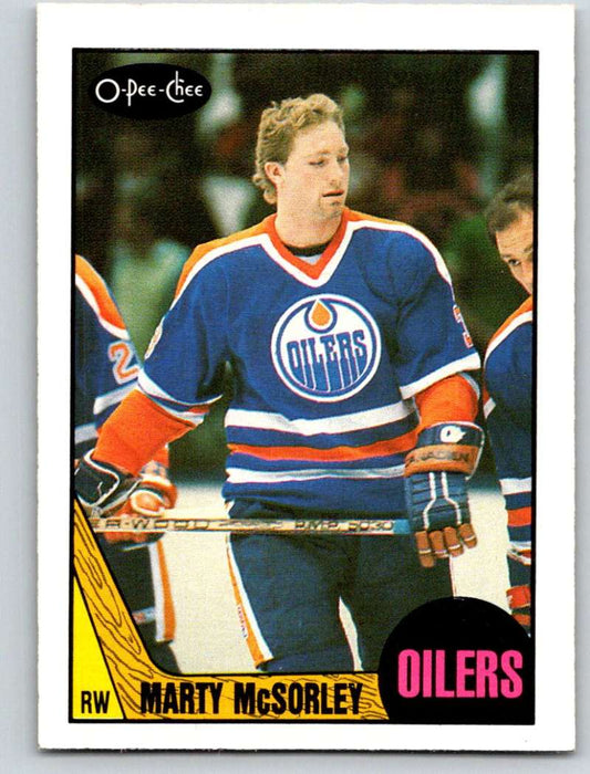 1987-88 O-Pee-Chee #205 Marty McSorley RC Rookie Oilers Mint