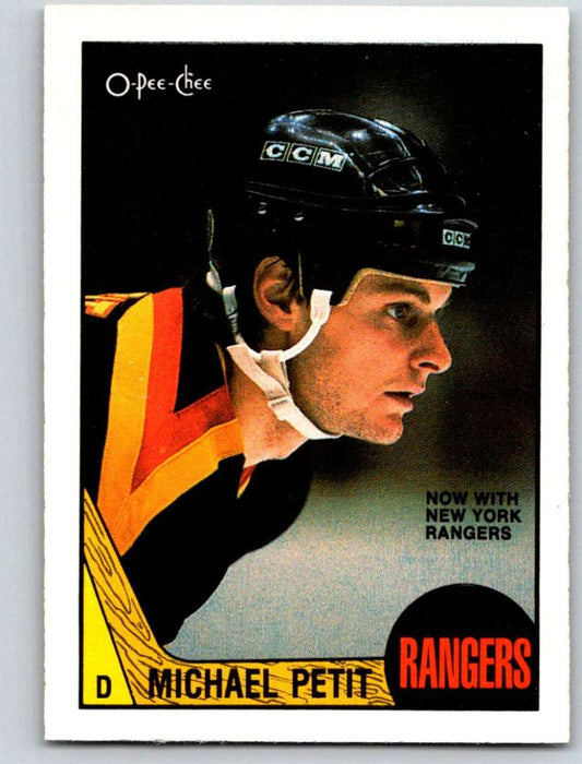 1987-88 O-Pee-Chee #262 Michel Petit RC Rookie NY Rangers Mint Image 1