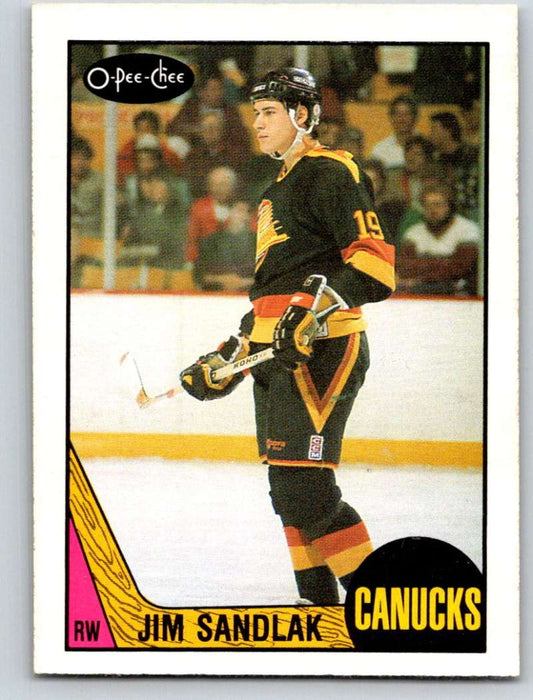 1987-88 O-Pee-Chee #264 Jim Sandlak RC Rookie Canucks Mint