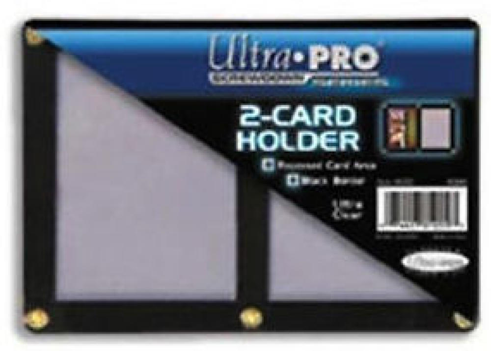 Ultra Pro 4 Screw 2 Card Black Border Screwdown Holder - 2 Piece