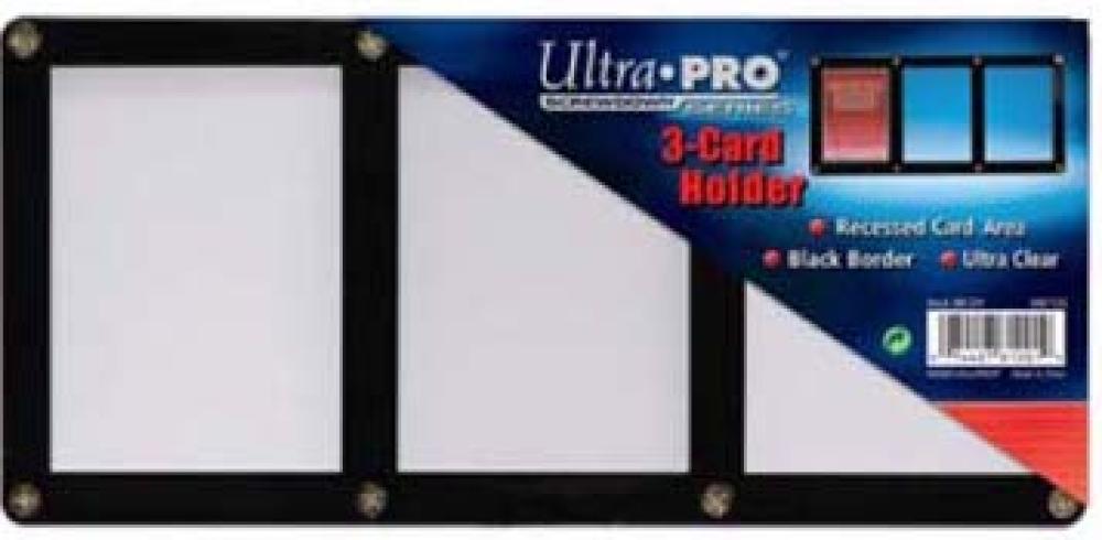 Ultra Pro 4 Screw 3 Card Black Border Screwdown Holder - 2 Piece