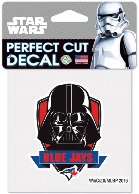 Toronto Blue Jays VADER Perfect Cut MLB 4"x 4" Star Wars Decal Sticker Image 1