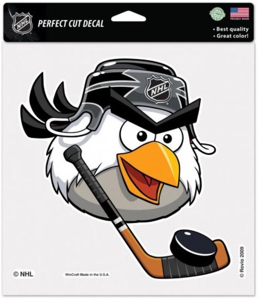 (HCW) NHL Hockey Angry Birds Perfect Cut Colour 8"x8" Licensed Decal Sticker Image 1