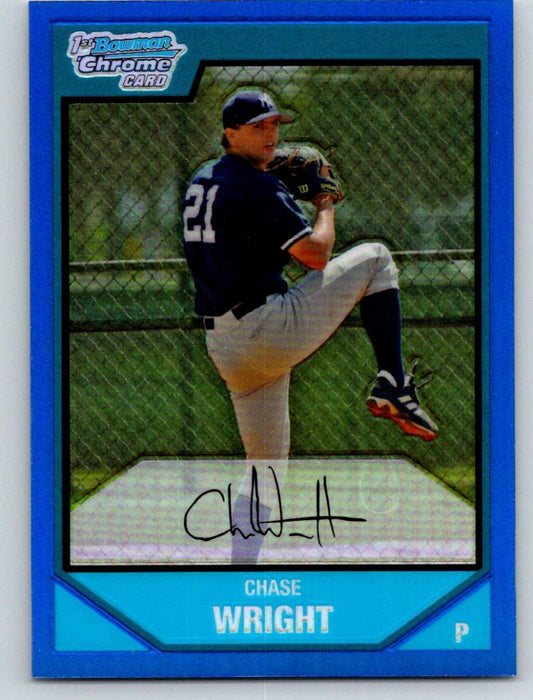 2007 Bowman Chrome Prospects Refractors Blue #BC36 Chase Wright  28/150  Image 1