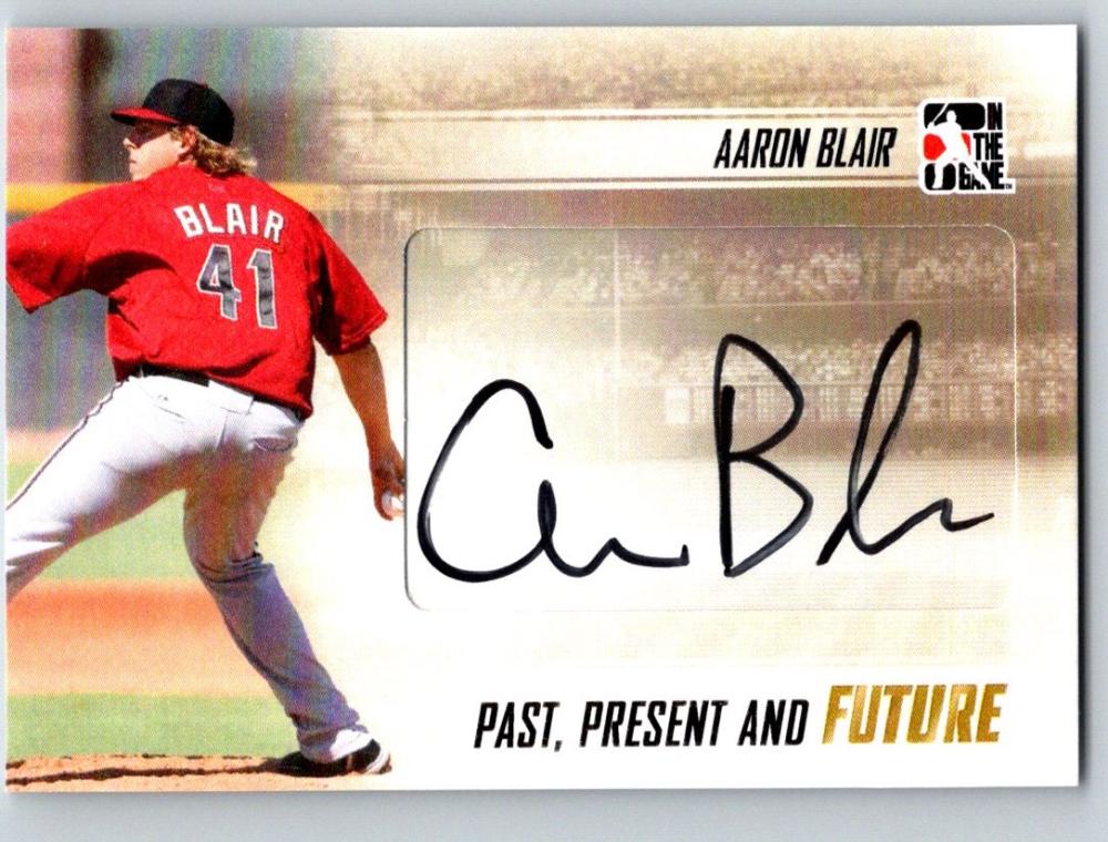 2014 ITG Past Present Future Autographs Auto Aaron Blair MLB 03556 Image 1