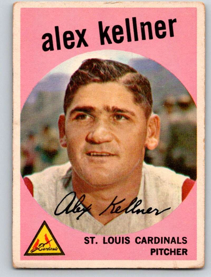 1959 Topps #101 Alex Kellner Cardinals UER 3591 Image 1