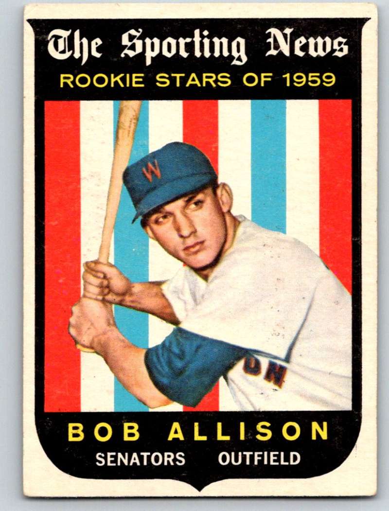 1959 Topps #116 Bob Allison RC Rookie Senators 3593 Image 1