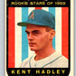 1959 Topps #127 Kent Hadley RC Rookie Athletics 3598 Image 1