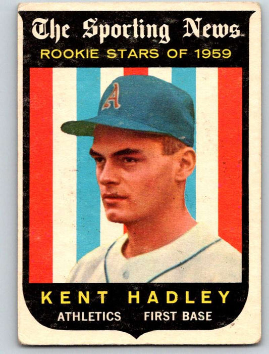 1959 Topps #127 Kent Hadley RC Rookie Athletics 3598 Image 1