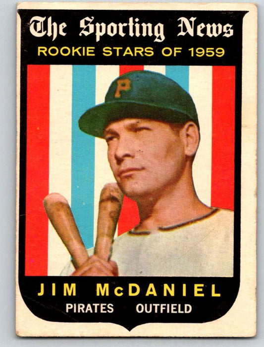1959 Topps #134 Jim McDaniel RC Rookie Pirates 3602 Image 1