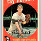 1959 Topps #154 Ray Herbert Athletics UER 3609 Image 1