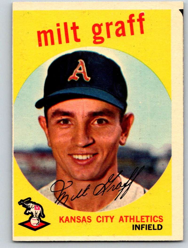 1959 Topps #182 Milt Graff Athletics 3613 Image 1