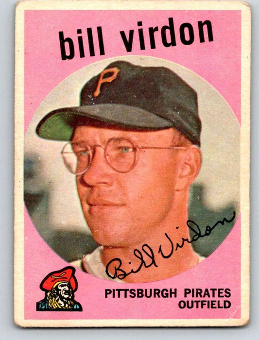 1959 Topps #190 Bill Virdon Pirates 3614 Image 1