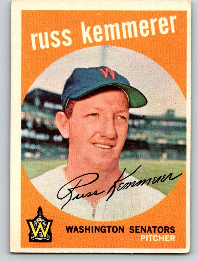 1959 Topps #191 Russ Kemmerer Senators 3615 Image 1