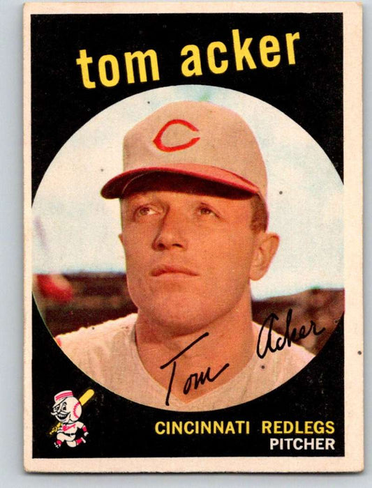 1959 Topps #201 Tom Acker Reds 3619 Image 1