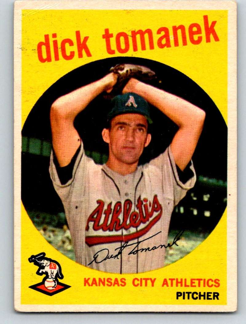 1959 Topps #369 Dick Tomanek Athletics UER 3636 Image 1