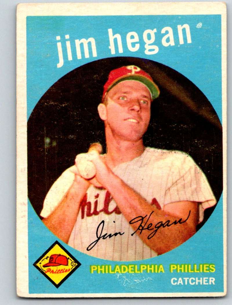 1959 Topps #372 Jim Hegan Phillies 3637 Image 1