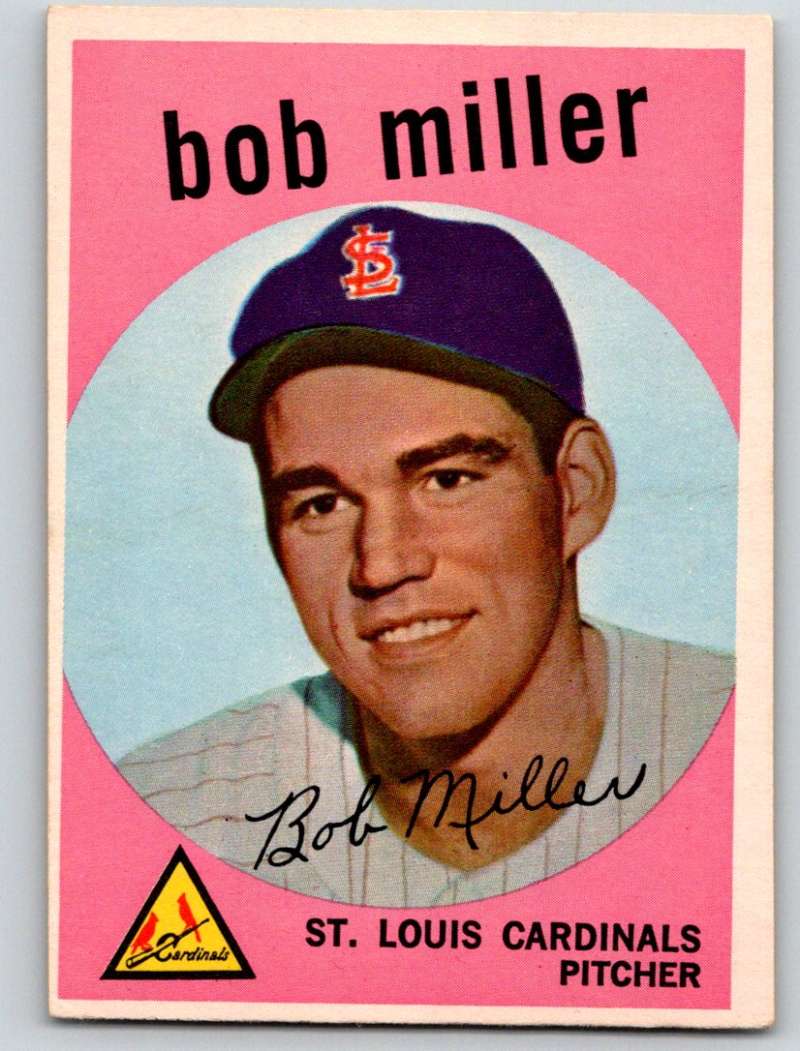 1959 Topps #379 Bob Miller Cardinals 3640 Image 1