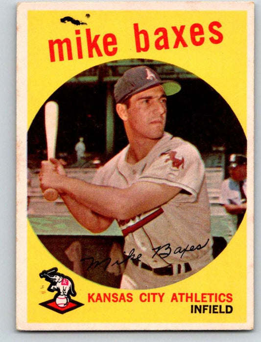 1959 Topps #381 Mike Baxes Athletics 3641 Image 1