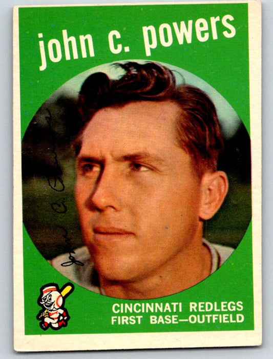 1959 Topps #489 John Powers Reds 3663 Image 1