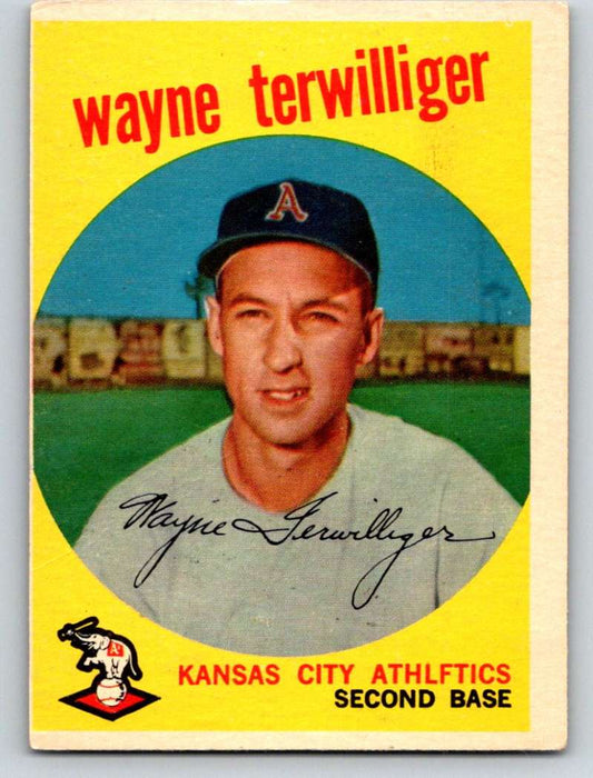 1959 Topps #496 Wayne Terwilliger Athletics UER 3666 Image 1