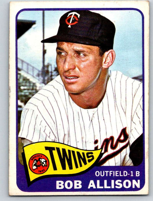 1965 Topps #180 Bob Allison Twins Baseball NM 3684 Image 1