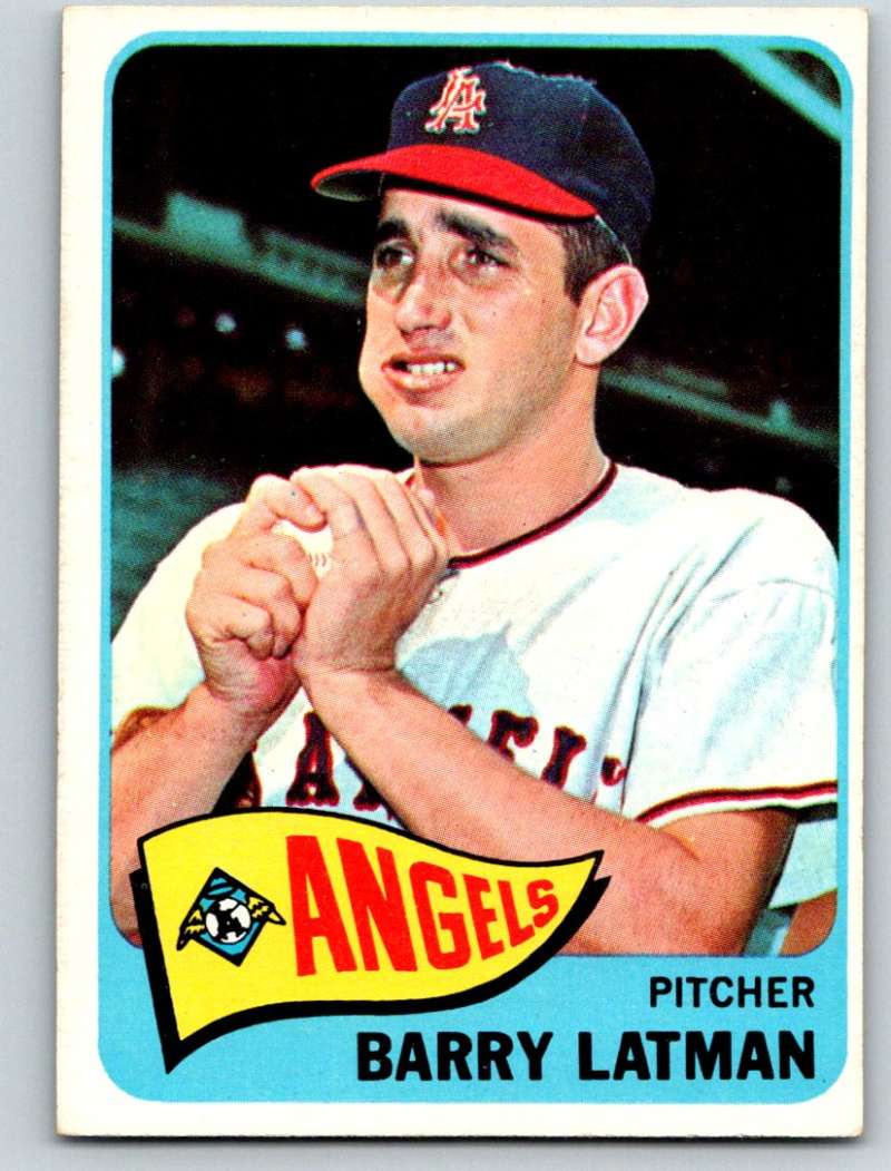 1965 Topps #307 Barry Latman Angels Baseball NM 3696 Image 1