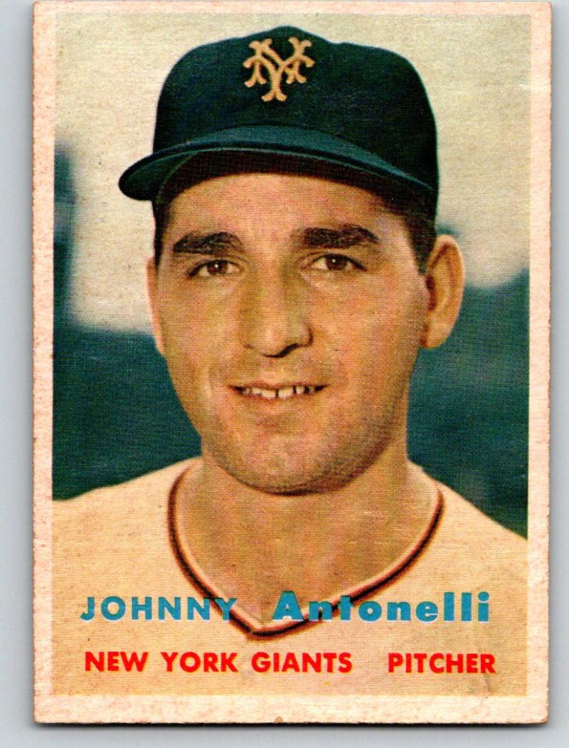 1957 Topps #105 Johnny Antonelli NM Near Mint Baseball Vintage MLB NY Giants 03700 Image 1