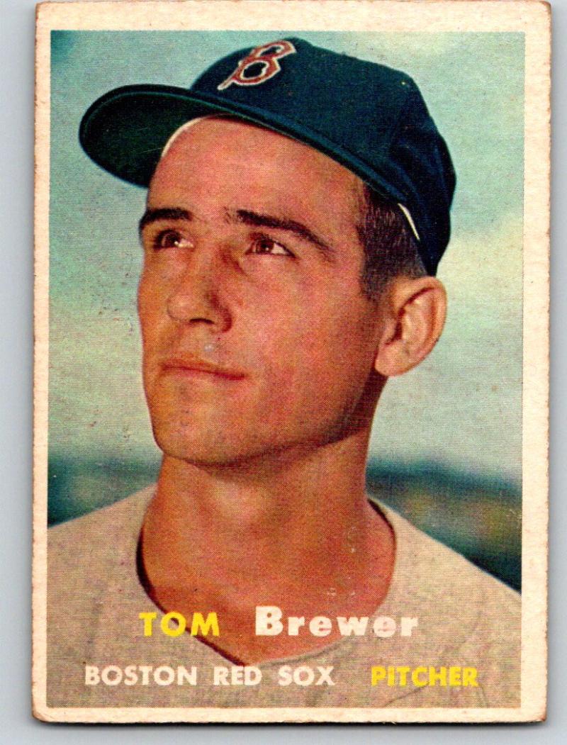 1957 Topps #112 Tom Brewer EX++ Excellent++ Baseball Vintage MLB Red Sox 03703 Image 1