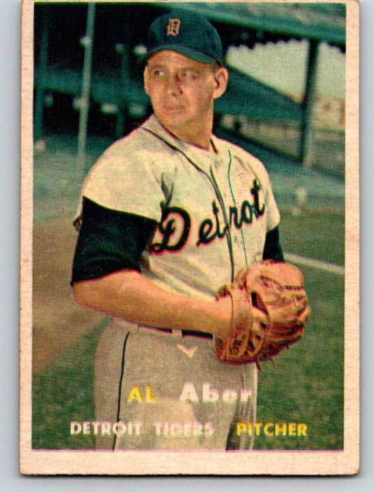 1957 Topps #141 Al Aber EX++ Excellent++ Baseball Vintage MLB Tigers 03704 Image 1