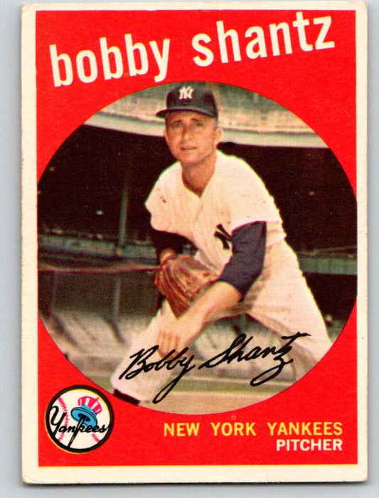 1959 Topps #222 Bobby Shantz NM-MT Baseball Vintage MLB Yankees 03713