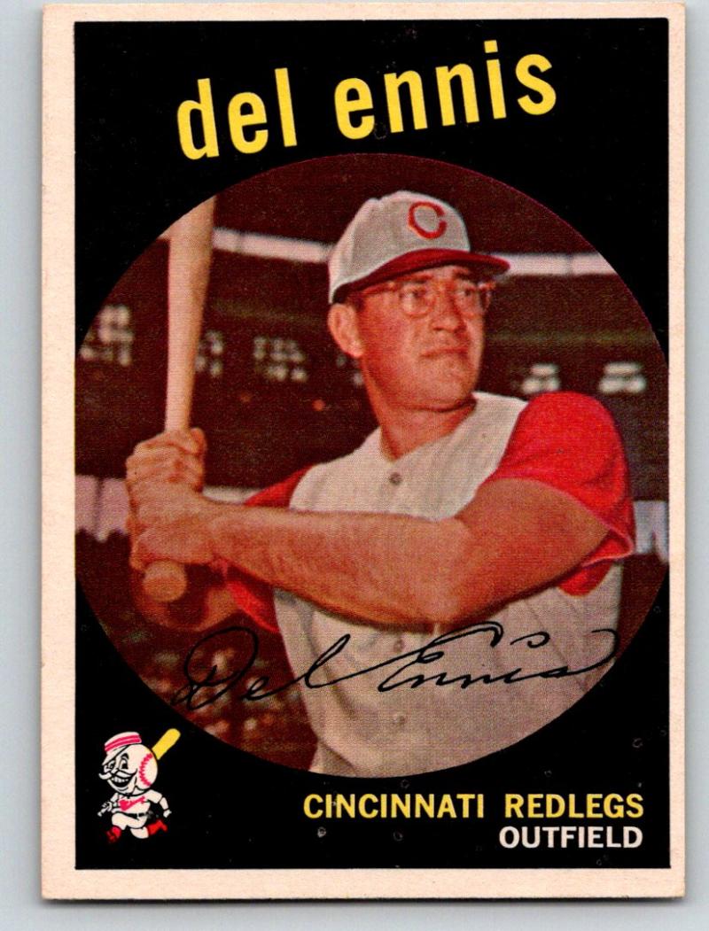 1959 Topps #255 Del Ennis NM-MT Baseball Vintage MLB Reds 03716