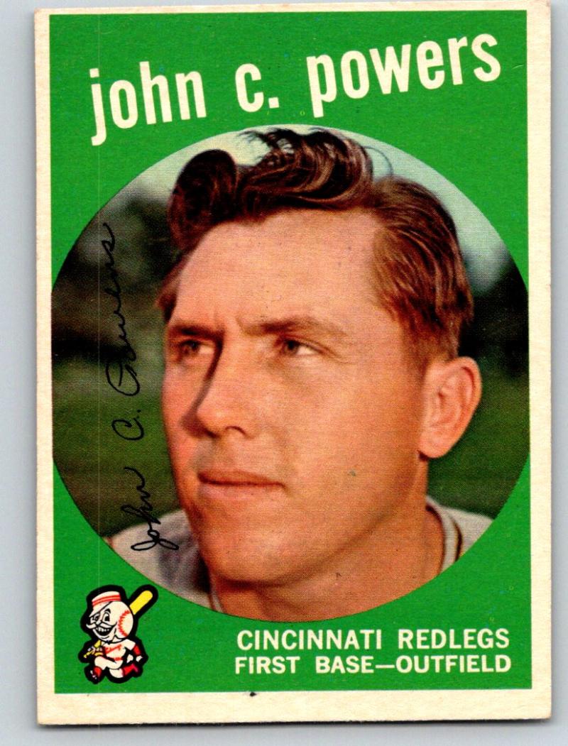 1959 Topps #489 John Powers NM-MT Baseball Vintage MLB Reds 03725