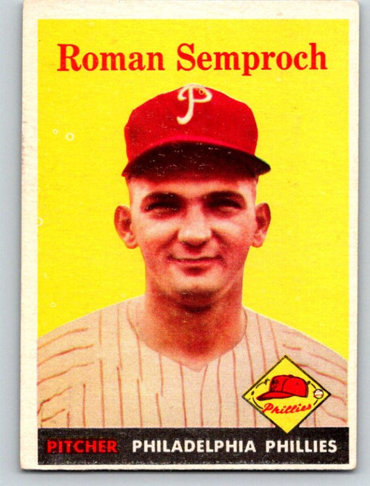 1958 Topps #474 Ray Semproch NM Near Mint Baseball Vintage MLB RC Rookie Phillies 03728