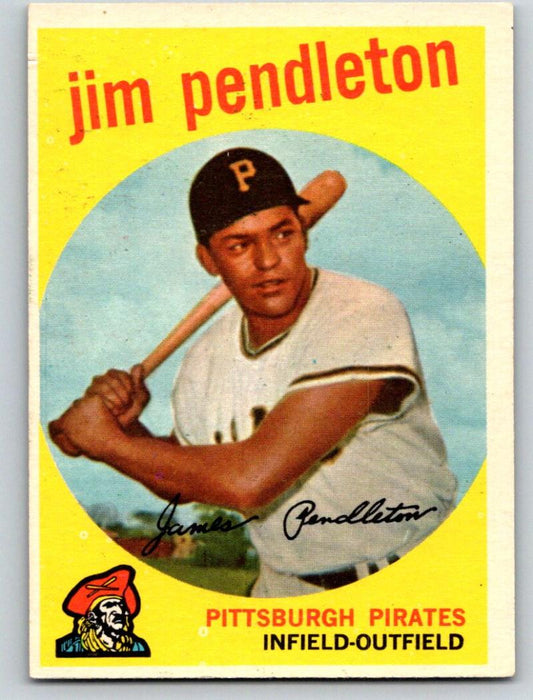 1959 Topps #174 Jim Pendleton UER NM Near Mint Baseball Vintage MLB Pirates 03731 Image 1