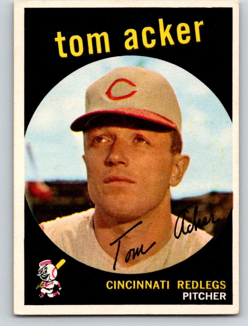 1959 Topps #201 Tom Acker NM Near Mint Baseball Vintage MLB Reds 03735