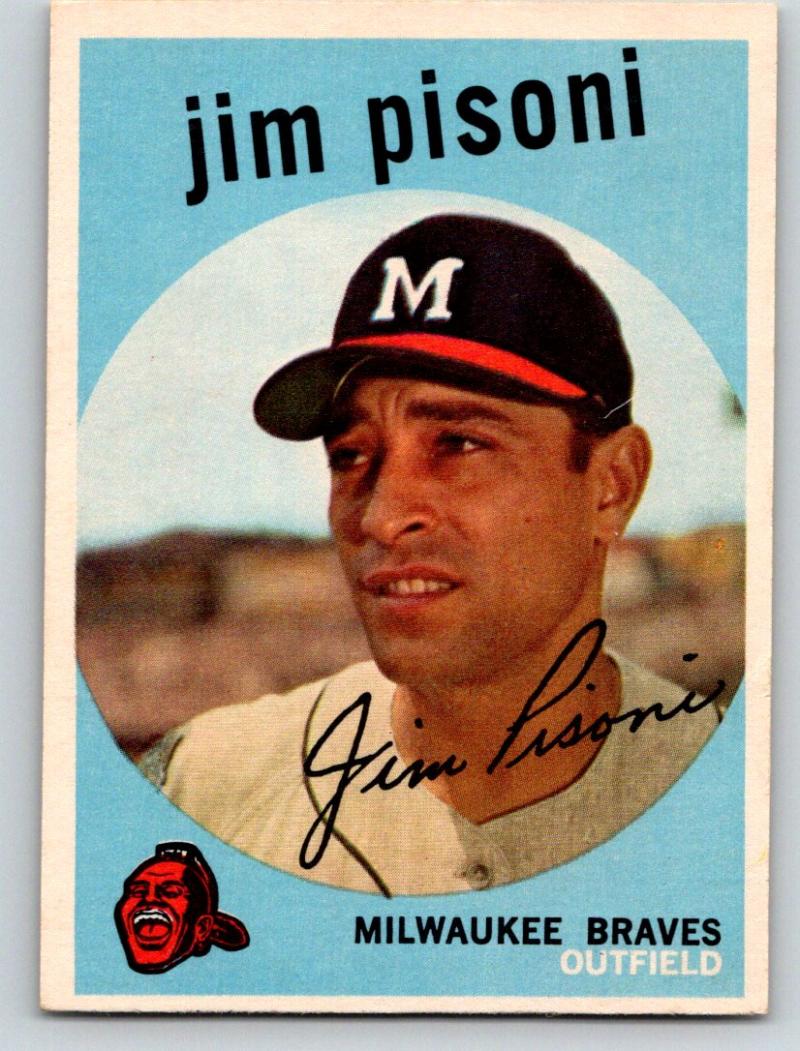 1959 Topps #259 Jim Pisoni UER NM Near Mint Baseball Vintage MLB Braves 03736 Image 1