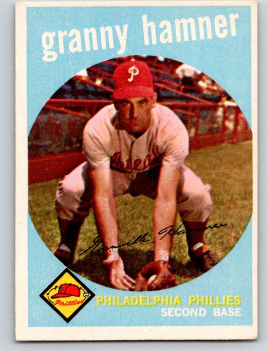 1959 Topps #436 Granny Hamner NM Near Mint Baseball Vintage MLB Phillies 03742