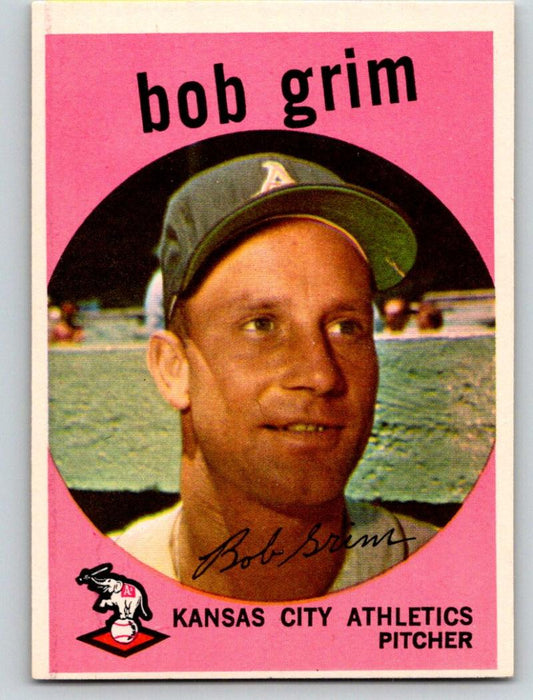 1959 Topps #423 Bob Grim NM-MT Baseball Vintage MLB Athletics 03743 Image 1