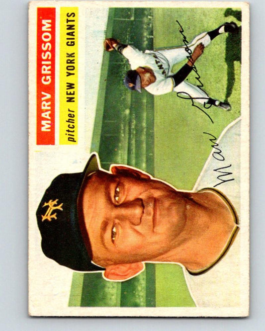 1956 Topps #301 Marv Grissom NM Near Mint Baseball MLB Vintage NY Giants 03752 Image 1