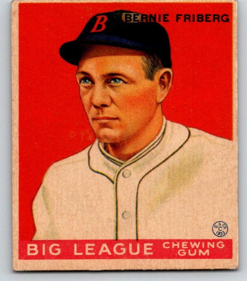 1934 Goudey V354 World Wide Gum #10 Bernie Friberg Baseball MLB Red Sox 03756