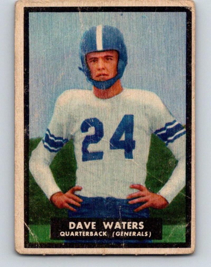 1951 Topps Magic #58 Dave Waters  Football NFL Vintage Card 03759