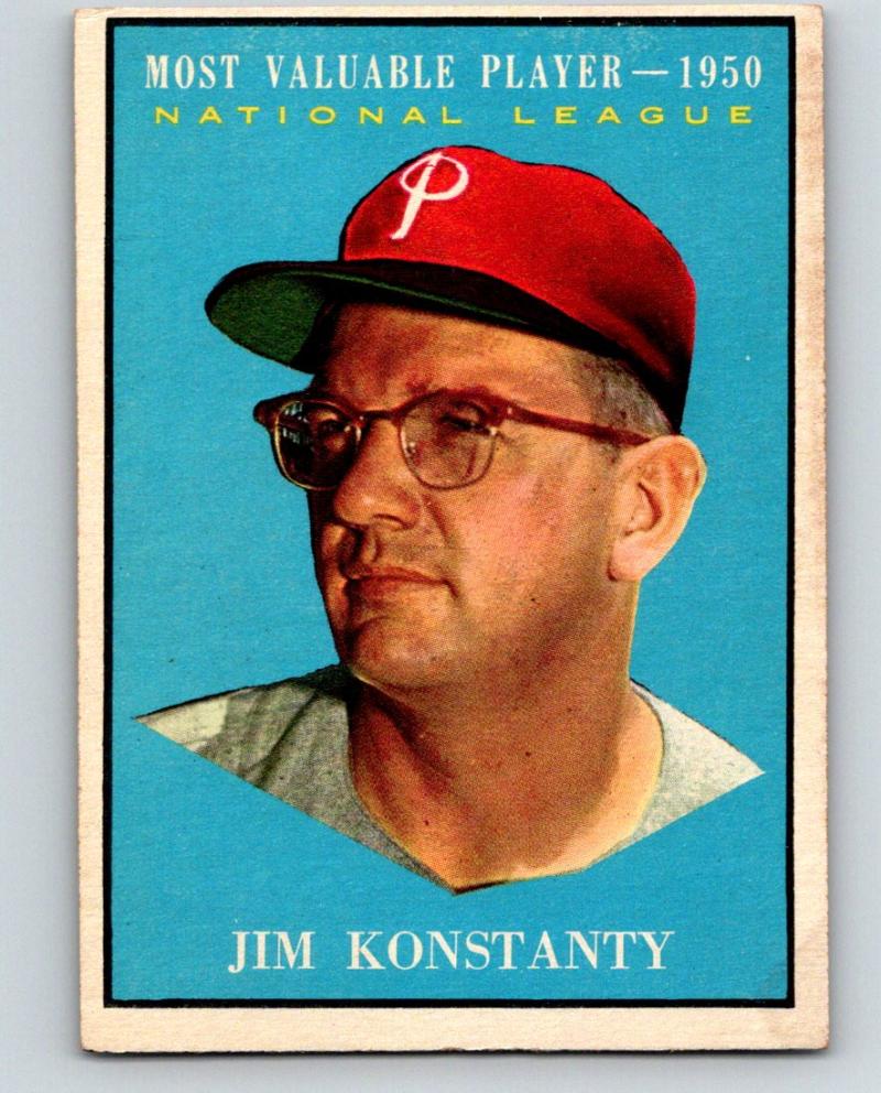 1961 Topps #479 Jim Konstanty NM Near Mint Baseball Vintage MLB Phillies 03765 Image 1