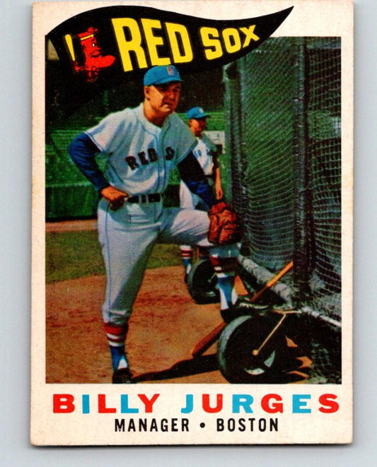 1960 Topps #220 Billy Jurges MG NM Near Mint Baseball Vintage MLB Red Sox 03766