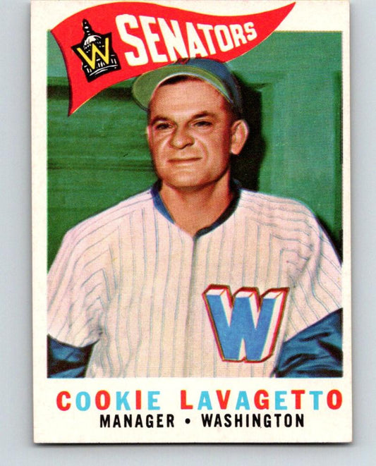 1960 Topps #221 Cookie Lavagetto MG NM Near Mint Baseball Vintage MLB Senators 03767 Image 1