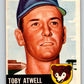 1953 Topps #23 Toby Atwell DP Vintage Baseball MLB Cubs 03770 Image 1