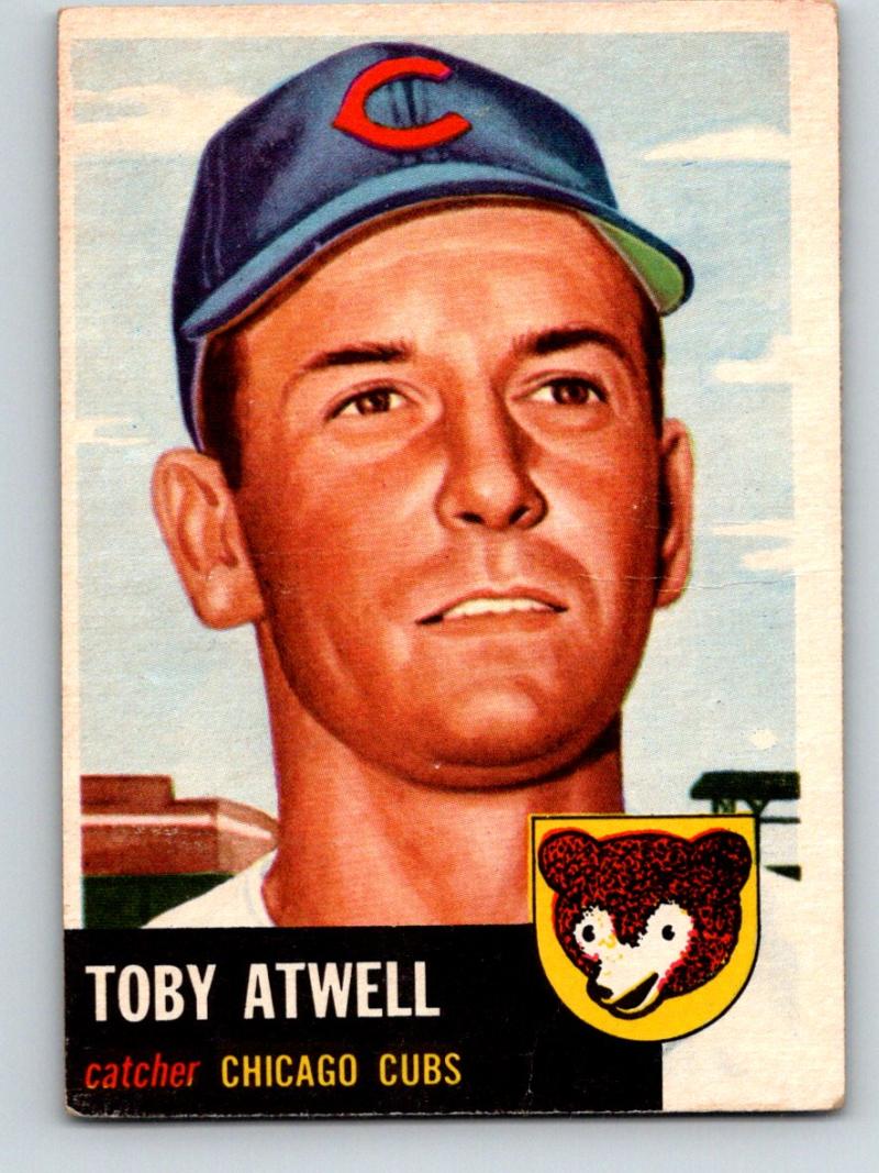 1953 Topps #23 Toby Atwell DP Vintage Baseball MLB Cubs 03770 Image 1