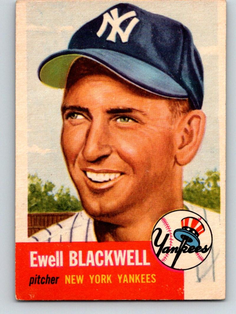 1953 Topps #31 Ewell Blackwell Vintage Baseball MLB Yankees 03771 Image 1