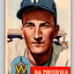 1953 Topps #108 Bob Porterfield DP Vintage Baseball MLB Senators 03776 Image 1