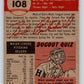 1953 Topps #108 Bob Porterfield DP Vintage Baseball MLB Senators 03776 Image 2